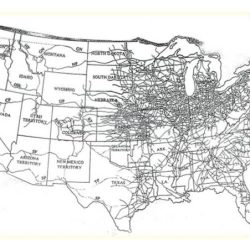 Map of us railroads in 1900