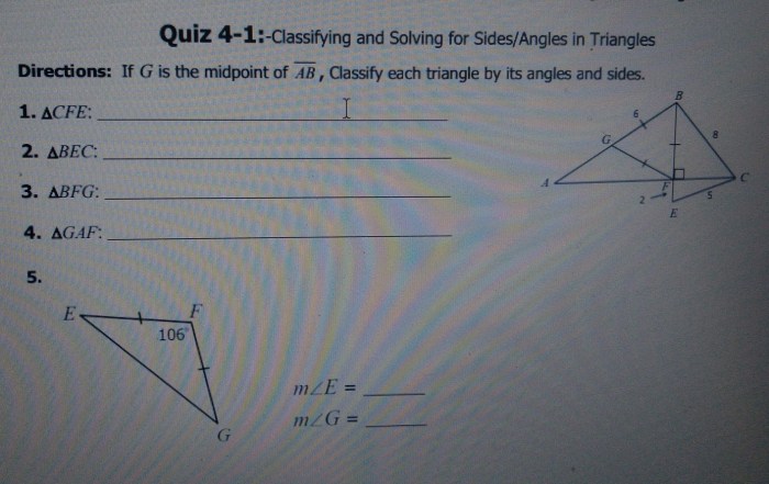 Unit 4 congruent triangles quiz 4-1 answer key